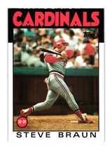 1986 Topps #631 Steve Braun St. Louis Cardinals - £2.41 GBP