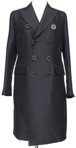 DSQUARED2 Black Double Breasted Blazer Mid-Length Long Jacket Coat Sz 44 - £186.11 GBP