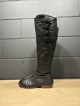 Steve Madden Midori Black Leather Knee High Boots Wmns Sz 7.5 - 8 M - £39.51 GBP