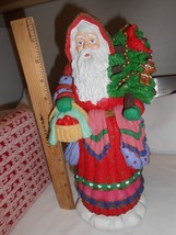 Designed &amp; Sculpted By Jaimy Santa 12” Music Box Detailed Christmas Pottery NI - $14.89