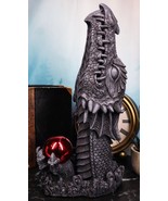 Red Orb Grendel Dragon Head Emerging From Ground Cone Incense Burner Scu... - $715.10 MXN