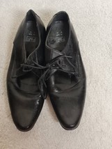 men’s black leather lace up shoes size 9 (EUR 43) - £10.93 GBP