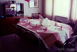 1967 Birthday Party Table Setting with Handcuffs Party Favors Ektachrome Slide - £2.78 GBP