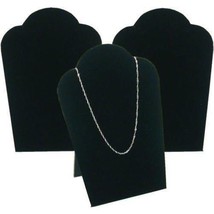 3 Black Velvet Necklace Pendant Jewelry Bust Display Easel 3 3/4&quot; x 5 1/4&quot; - £8.95 GBP