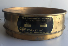 FORNEY 3/8&quot;BS8F Test Sieve Opening 9.5 mm/0.375” USA Standard Testing Sieve - $49.00