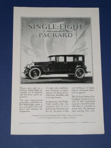 Packard Car National Geographic Magazine Ad Vintage 1923 - $14.99