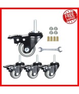 Set of 4 1.5-Inch Locking Caster Wheels, 330 lbs Load Capacity for All S... - $618.88 MXN