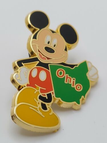Walt Disney World Mickey Mouse Ohio State Vintage Enamel Pin - $24.55