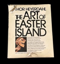 Vtg 1975 HC The Art of Easter Island Thor Heyerdahl First Edition Dust Jacket image 1