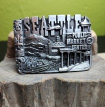 Bergamot Brass Works Belt Buckle Seattle Public Market 1981 VTG USA Sisk... - $39.59