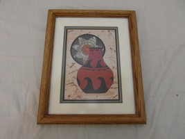 Signed Numbered Dolores Smith 94/500 Pottery Print Framed Southwest Art 12.5x15 - £81.82 GBP
