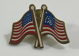 United States Joined Flags Lapel Pin Hat Vest EUC - $5.93