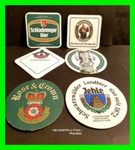 6 Vintage Unique German &amp; Other Imported Beer Coaster Lot - £11.83 GBP