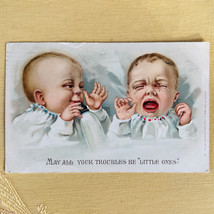 Twins Two Babies May All Your Troubles Be Little Ones - £7.74 GBP
