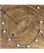 Sterling Silver White Howlite Multiple Station Circle Necklace - $79.88 CAD