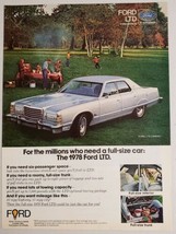 1978 Print Ad Ford LTD Landau 4-Door Cars Full Size Interior &amp; Trunk - $12.85
