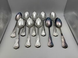 10x Reed &amp; Barton Silverplate KINGS 8 1/2&quot; Tablespoons / European Soup S... - $49.99