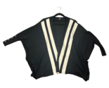 Alfani Womens Black Striped Open Front Dolman Sleeve Cardigan Sweater Si... - £12.67 GBP