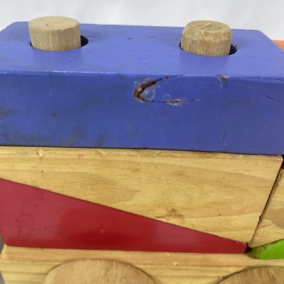 Classic Wooden Train Toddler Or Young Child’s Toy - 20 Wooden Pieces ROLLS GREAT Item image 10