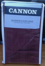 Cannon Reversible Stripe to Dot Euro Sham - Red - Wrinkle Resistant, BRAND NEW - £13.44 GBP