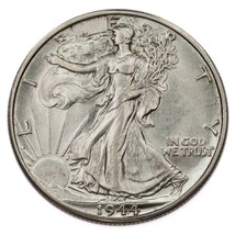 1944-D Silver Walking Liberty Half Dollar 50C (Choice BU Condition) - £53.15 GBP
