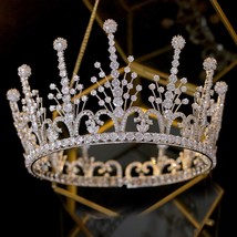 Wedding decoration hair accessories crown elegant temperament bride round crown  - £197.88 GBP