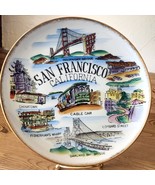1960s San Francisco Collector Plate China Town Golden Gate Bridge Japan ... - $15.93 CAD
