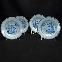 Set of Four 18th Century Chinese Export Blue and White Bowls - £180.97 GBP