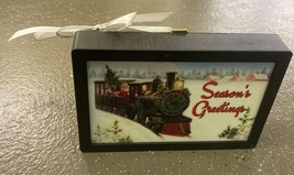 Mr. Christmas Season&#39;s Greetings Light Up Shadow Box Christmas Ornament - £11.93 GBP