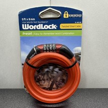 WordLock Bicycle Combination Flex Steel Cable Lock 5ft x 8MM&quot; Red - $10.37