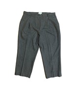 Neiman Marcus Womens Dress Pants Size 22W Wool Brown Pinstripe Elastic W... - £29.95 GBP