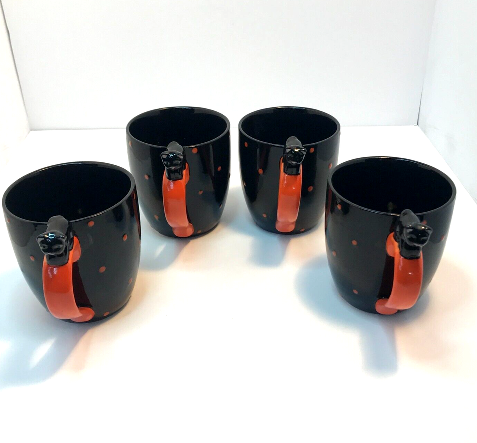 Primary image for Halloween Cat 3-D Pumpkin Orange Black Global Design Coffee Mug Kate Williams