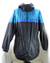 Columbia Sportswear Black/Teal Nylon Zip Front Hooded Coat - Women&#39;s Size M - $16.10