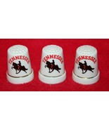 3 Vintage Souvenir Porcelain Sewing Thimbles TENNESSEE WALKING HORSE Gol... - $219.45 MXN