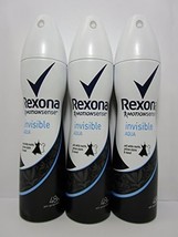 Set of 3 Rexona Invisible Aqua Deodorant Antiperspirant Spray Women 150 ... - £50.35 GBP