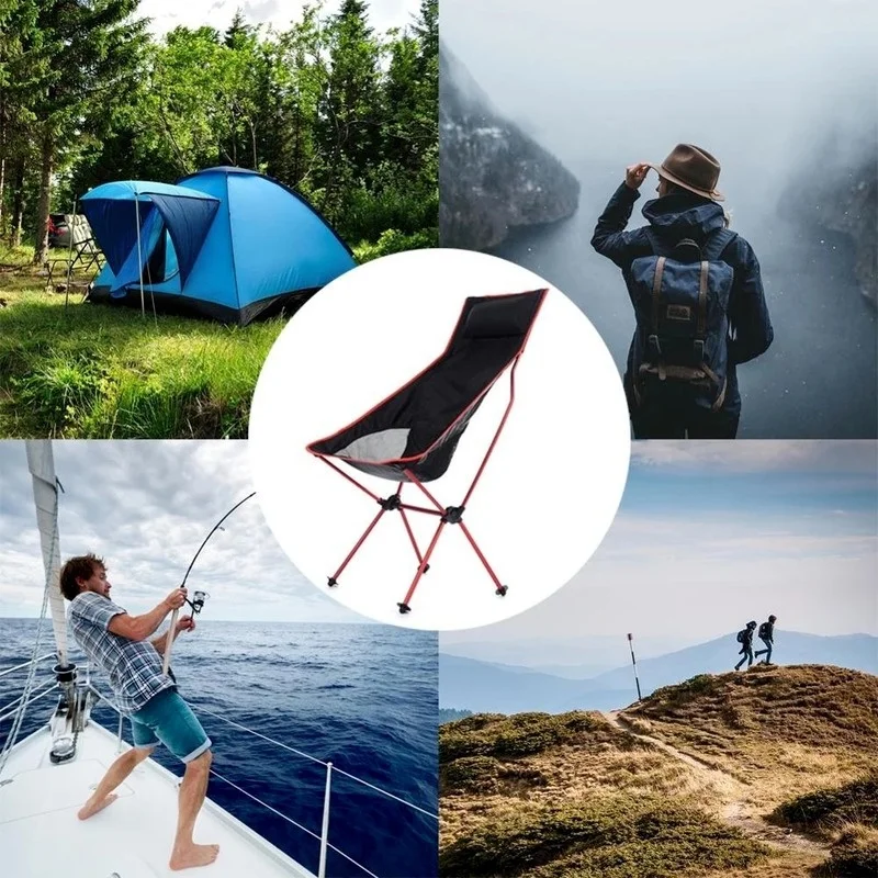 Nature hike Camping Chair Outdoor Garden Single Lazy Chair Backrest Cushion - £45.41 GBP