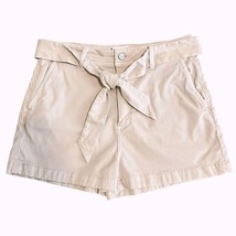 Paige Anessa High Rise Cotton Tie Waist 2.5” Shorts Light Rose Pink Size 30 - $15.32