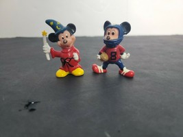 Vintage Mickey Mouse Figure Fantasia And Football Player Lot - £2.86 GBP
