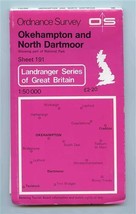 Ordnance Series Okehampton and North Dartmoor Sheet 191 Map of Great Bri... - £7.85 GBP