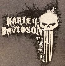 Harley-Davidson H-D Men's Casual T-Shirt Gray New York NY Bad As Can Be 4XL - $22.97