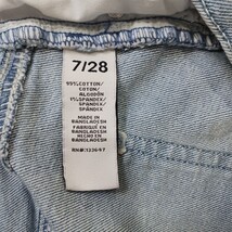 Celebrity Pink RN#133647 Juniors Women's 7/28 Blue Cotton Frayed Denim Skirt  image 4