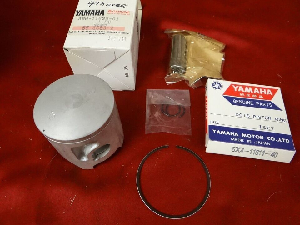 Yamaha Piston Kit, 1mm 4th OS, NOS 1983-84 YZ125 , 39W-11630-41-00 - $84.95