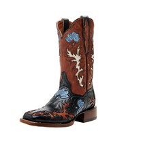 Dan Post Women&#39;s Tamarind Floral Leather Western Boots - Broad Square Toe - £159.83 GBP