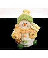 Pastel Snowman Resin Figurine, Fully Dressed, Winter Home Decor, K&#39;s Col... - £11.50 GBP