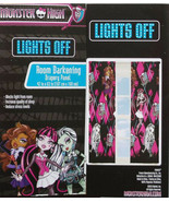 MONSTER HIGH LIGHTS OFF BLACKOUT CURTAIN DRAPES WINDOW TREATMENT NEW - $62.03 CAD