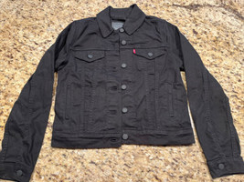NEW Levis Women Original Trucker Jacket  Black Snap Button - size XS - £45.93 GBP