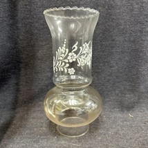 Vintage Iridescent Glass Hurricane Chimney 2.5” Fitter Globe Lamp 8.75&quot; Tall - $12.87