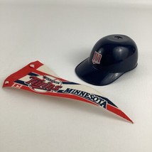 Laich Minnesota Twins Mini Batting Helmet MLB Pennant Flag Collectible Vintage  - $34.60