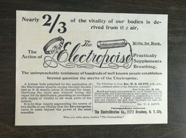 Vintage 1895 The Electropoise Breathing Machine Original Ad 1021 - £5.22 GBP