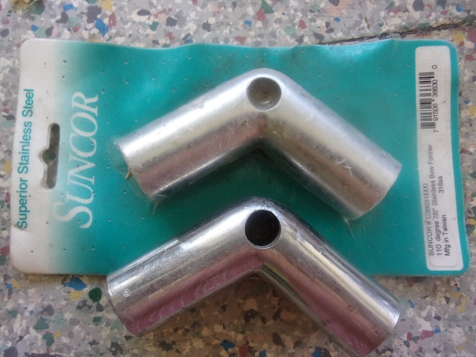 MARINE 316 Stainless Steel Marine Boat Hand Rail Fitting Elbow 7/8&quot; 110 ... - $22.77